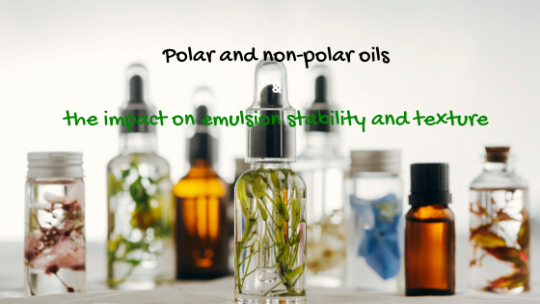 a bundle of 4 articles: polar and non-polar oils 